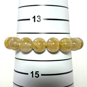 10mm Golden Rutilated Quartz Stretch Bracelet