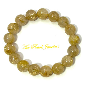 10mm Golden Rutilated Quartz Stretch Bracelet