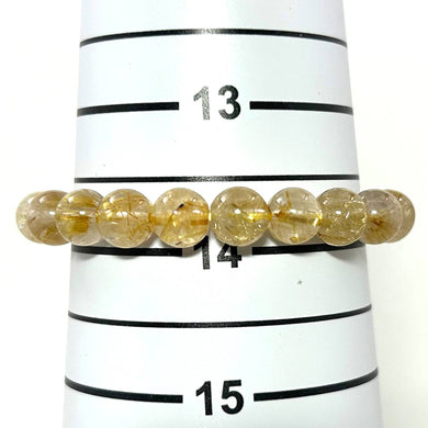 8mm Golden Rutilated Quartz Stretch Bracelet