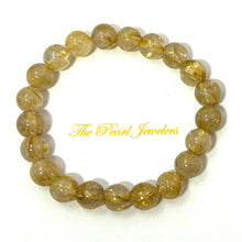 Load image into Gallery viewer, 8mm Golden Rutilated Quartz Stretch Bracelet