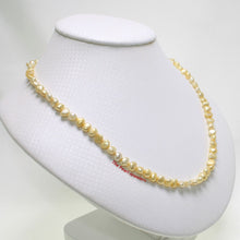 Load image into Gallery viewer, Golden Yellow Baroque Pearl Necklace – Simple Style