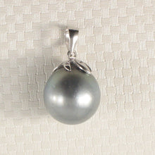 Load image into Gallery viewer, Gray Tahitian Pearl &amp; Diamond Star-Bale Pendant 14k