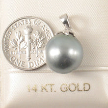 Load image into Gallery viewer, Gray Tahitian Pearl &amp; Diamond Star-Bale Pendant 14k
