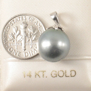 Gray Tahitian Pearl & Diamond Star-Bale Pendant 14k