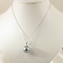 Load image into Gallery viewer, Gray Tahitian Pearl &amp; Diamond Star-Bale Pendant 14k