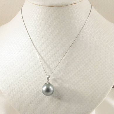Gray Tahitian Pearl & Diamond Star-Bale Pendant 14k