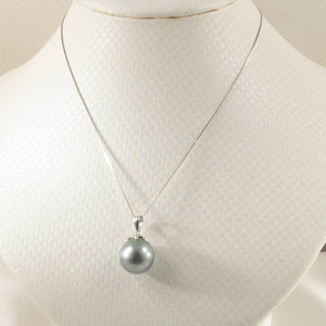 Gray Tahitian Pearl & Diamond Star-Bale Pendant 14k