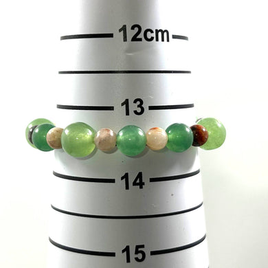 Green Aventurine & Agate 6mm Stretch Bracelet