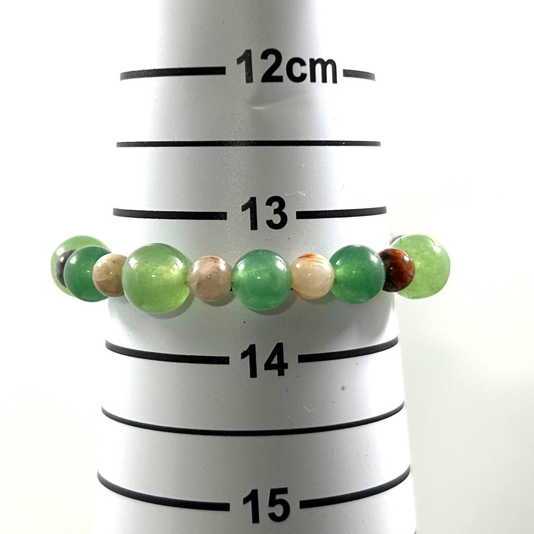 Green Aventurine & Agate 6mm Stretch Bracelet