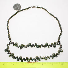 Load image into Gallery viewer, Green Baroque Pearl Layered Necklace – .925 Silver Clasp