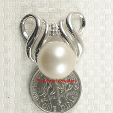 Load image into Gallery viewer, 14k White Gold &amp; Diamond Grey-Tone Tahitian Pearl Pendant