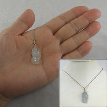 Load image into Gallery viewer, Hand-Carved Goldfish Natural Jadeite 14k Yellow Gold Pendant Necklace