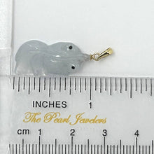 Load image into Gallery viewer, Hand-Carved Goldfish Natural Jadeite 14k Yellow Gold Pendant Necklace