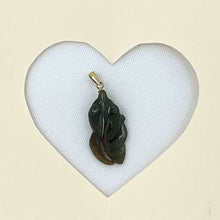 Load image into Gallery viewer, Hand-Carved Goldfish Natural Jadeite 14k Yellow Gold Pendant Necklace