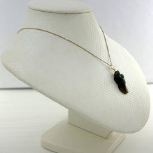 Load image into Gallery viewer, Hand-Carved Goldfish Natural Jadeite 14k Yellow Gold Pendant Necklace