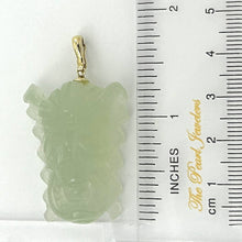 Load image into Gallery viewer, Hand Carved Hawaiian Tiki Gods New Jade Pendant 14k Yellow Gold