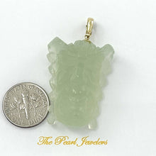 Load image into Gallery viewer, Hand Carved Hawaiian Tiki Gods New Jade Pendant 14k Yellow Gold