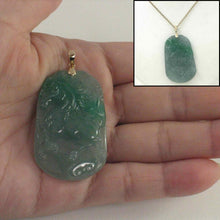 Load image into Gallery viewer, Hand Carved Horse Celadon Green Jade 14k Gold Pendant Necklace