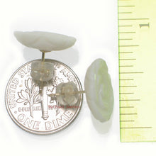 Load image into Gallery viewer, 14K Yellow Gold Hand-Carved Rose Mother of Pearl Earrings