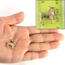Load image into Gallery viewer, Handcrafted Chinese Zodiac Goat Ruby Eye 14k Solid Gold Pendant