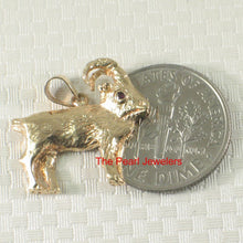 Load image into Gallery viewer, Handcrafted Chinese Zodiac Goat Ruby Eye 14k Solid Gold Pendant