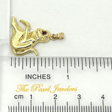 Load image into Gallery viewer, Handcrafted Chinese Zodiac Monkey Ruby Eye 14k Solid Gold Pendant