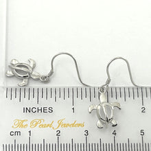 Load image into Gallery viewer, Hawaiian Honu Sea Turtle Sterling Silver Dangle Earrings
