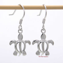 Load image into Gallery viewer, Hawaiian Honu Sea Turtle Sterling Silver Dangle Earrings
