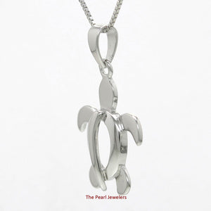 Hawaiian Honu Sterling Silver Sea Turtle Pendant