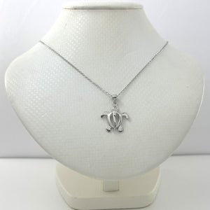 Hawaiian Honu Sterling Silver Sea Turtle Pendant