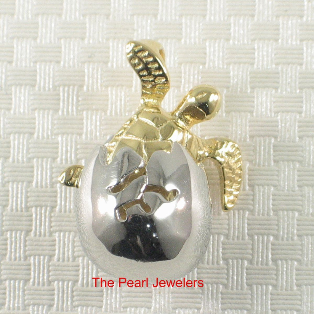 Hawaiian Newly Born Honu Sterling Silver Pendant