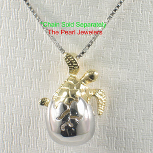 Hawaiian Newly Born Honu Sterling Silver Pendant