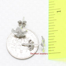 Load image into Gallery viewer, 8.5mm Hawaiian Plumeria Sterling Silver Stud Earrings