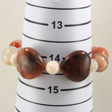 Load image into Gallery viewer, Heart Shape Multi-Color Agate with Roundel Beads Bracelet