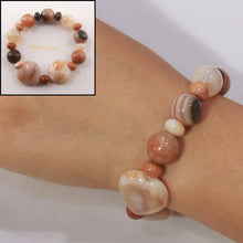 Load image into Gallery viewer, Heart Shape Multi-Color Agate with Roundel Beads Bracelet