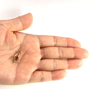 Heart Design Ruby Pendant in 14k Yellow Gold