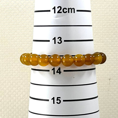 8mm Honey Agate Gemstone Stretch Bracelet