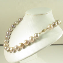 Load image into Gallery viewer, Graduated Lavender Pearl Necklace with 14k Gold Clasp – 18”