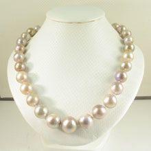Load image into Gallery viewer, Graduated Lavender Pearl Necklace with 14k Gold Clasp – 18”