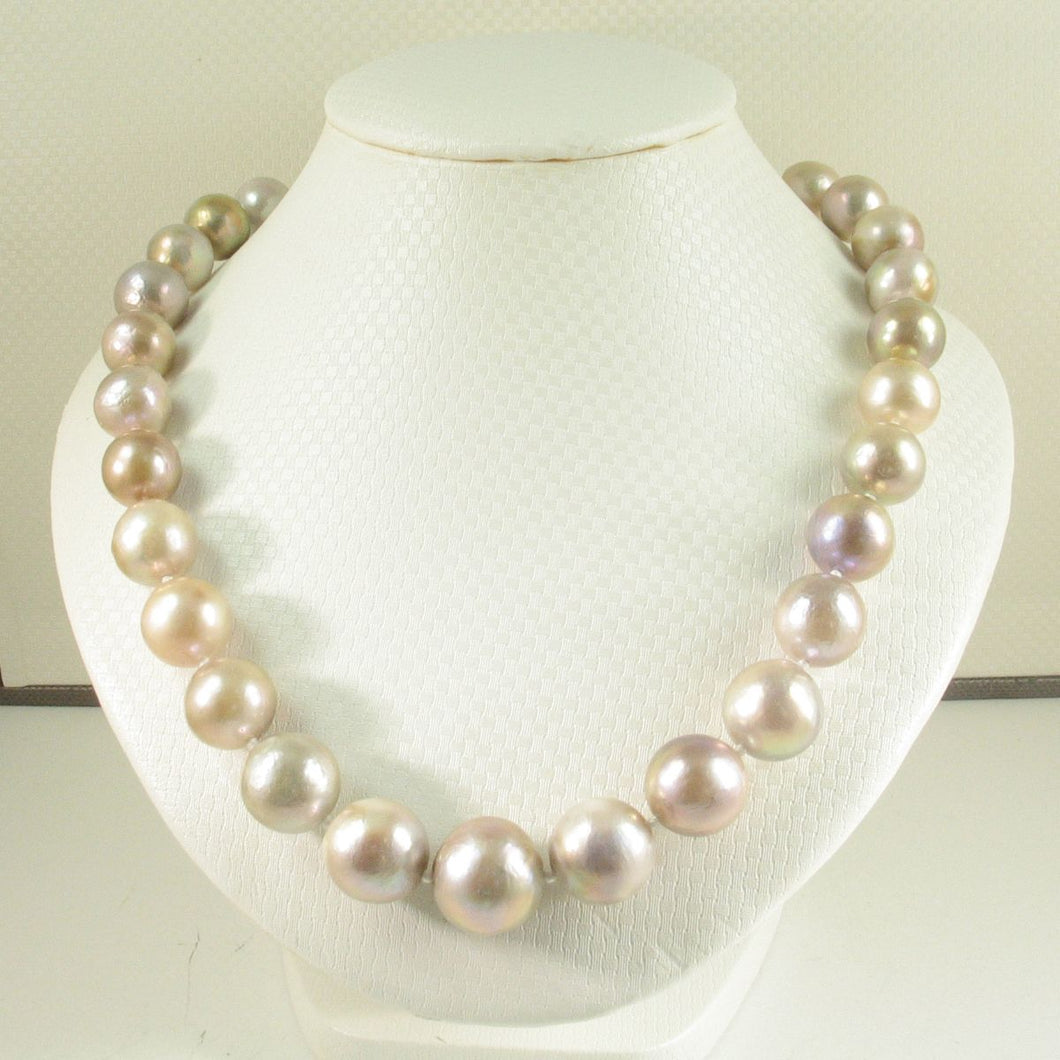 Graduated Lavender Pearl Necklace with 14k Gold Clasp – 18”