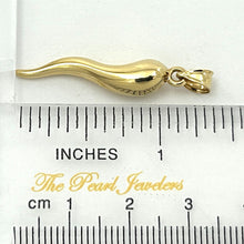 Load image into Gallery viewer, 14k Yellow Gold 3D Hollow Italian Horn Pendant