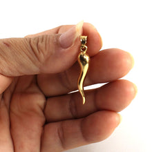 Load image into Gallery viewer, 14k Yellow Gold 3D Hollow Italian Horn Pendant