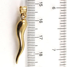 Load image into Gallery viewer, 14k Yellow Gold 3D Hollow Italian Horn Pendant