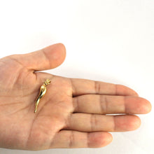 Load image into Gallery viewer, 14k Yellow Gold 3D Hollow Italian Horn Pendant