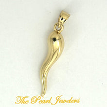 Load image into Gallery viewer, 14k Yellow Gold 3D Hollow Italian Horn Pendant