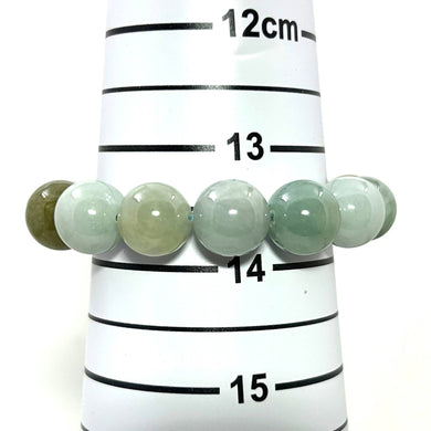 12mm Natural Jadeite Beads Stretchy Endless Bracelet