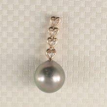 Load image into Gallery viewer, Baroque Pearl 14k Heart-Bale Pendant with Natural Diamonds