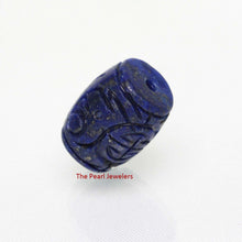 Load image into Gallery viewer, AAA Grade Blue Lapis Lazuli Hand-Carved Barrel Bead