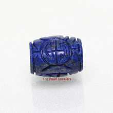 Load image into Gallery viewer, AAA Grade Blue Lapis Lazuli Hand-Carved Barrel Bead