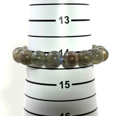 10mm Labradorite Gemstone Beads Stretchy Bracelet